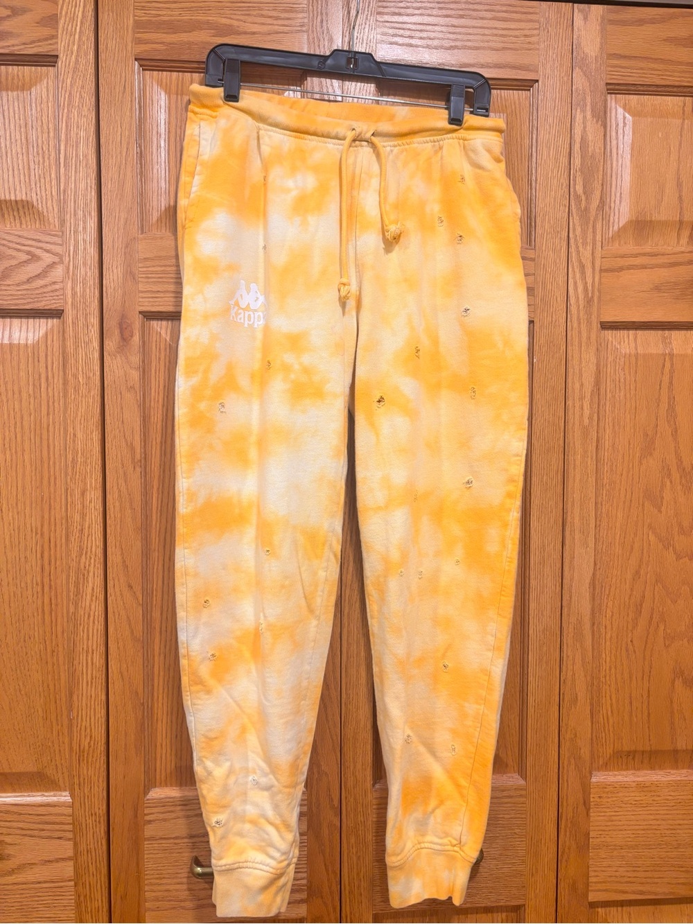 Kappa Kids Orange White Tie-Dye Jogger Sweatpants
